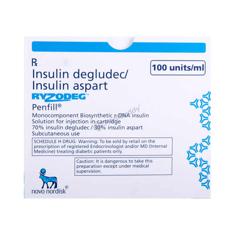 Ryzodeg 100IU/ml Penfill 3ml, Pack of 1: Price, Uses, Side Effects ...