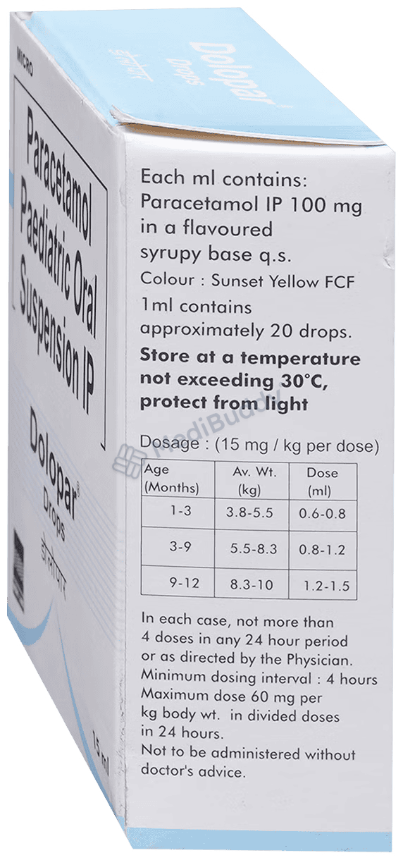 Dolopar Drops: Price, Uses, Side Effects & How to Use - MediBuddy